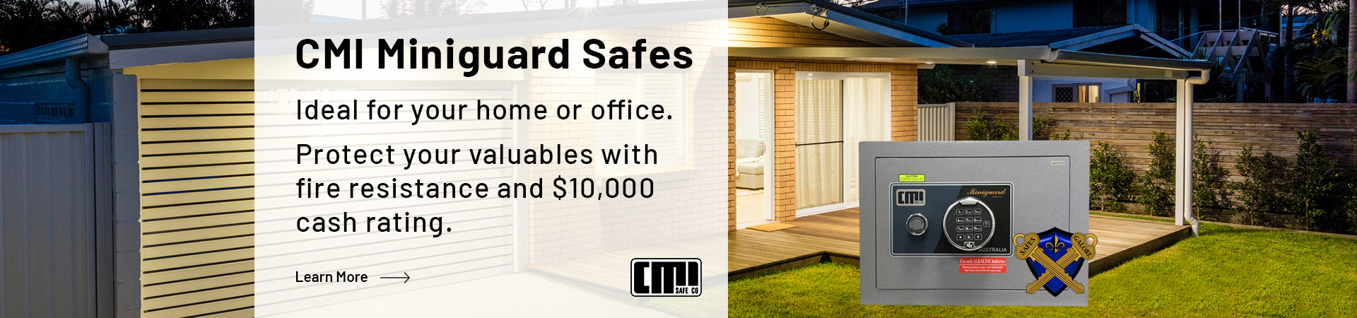 Learn more about the CMI Miniguard Safe range. Protect your valuables with fire resistance and $10,000 cash rating.